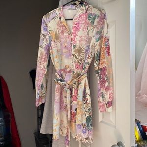 Zara floral linen dress!